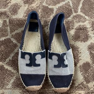 Tory Burch Logo Veranda Espadrilles Flats